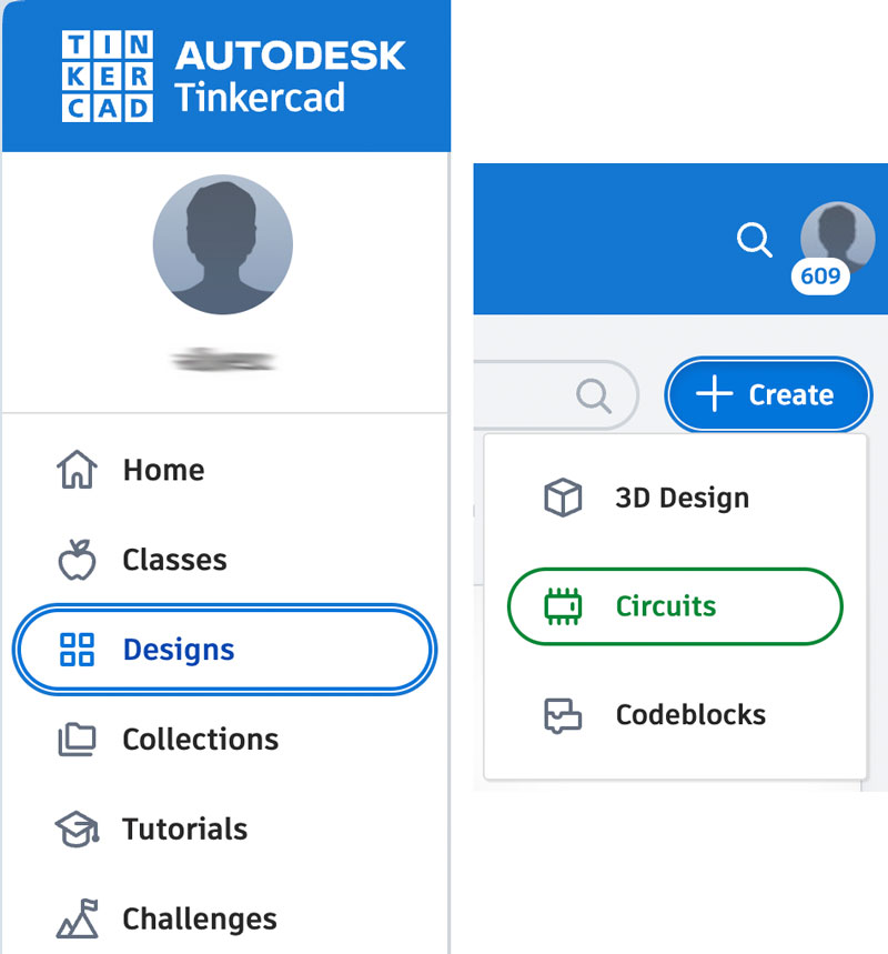 Створення нового проекту в Tinkercad