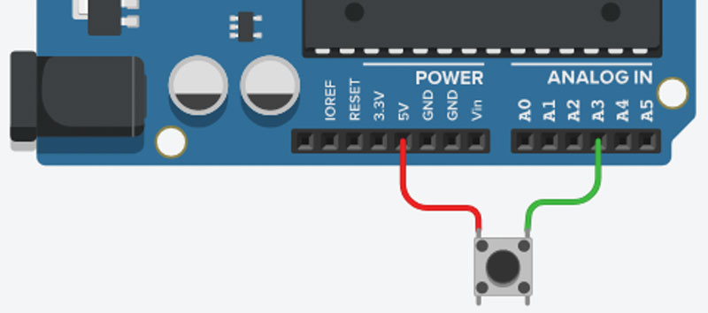 Неправильне підключення кнопки до Arduino