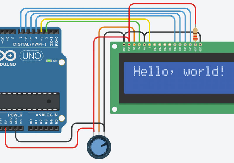 Схема підключення LCD-дисплея до Arduino