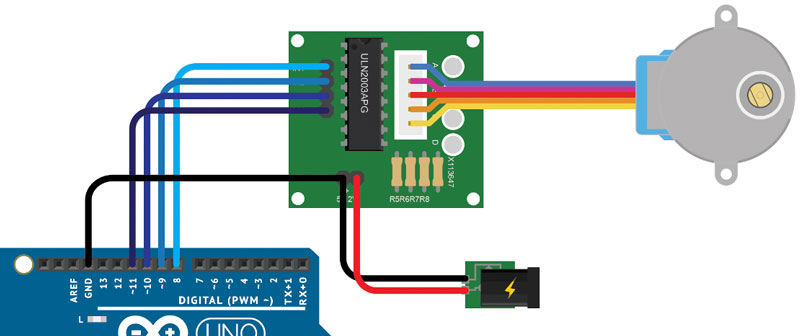 Підключення крокового двигуна 28BYJ-48 до Arduino